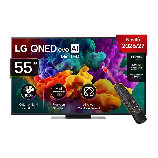 LG QNED evo MiniLED QNED87, vista 3