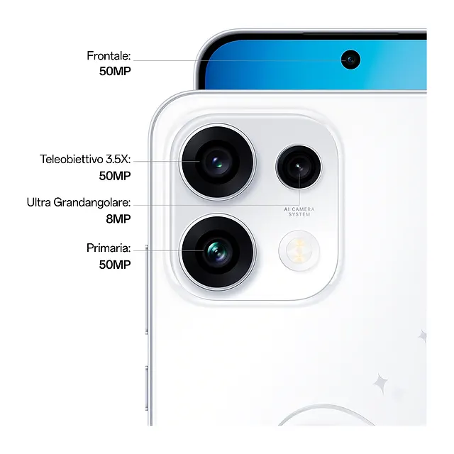 OPPO Reno16 F Pop White, vista 3
