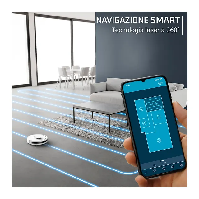 Rowenta Robot aspirapolvere e lavapavimenti X-Plorer RR8777WH, vista 6