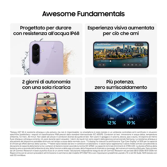 Samsung Galaxy A37 5G Awesome Charcoal, vista 5