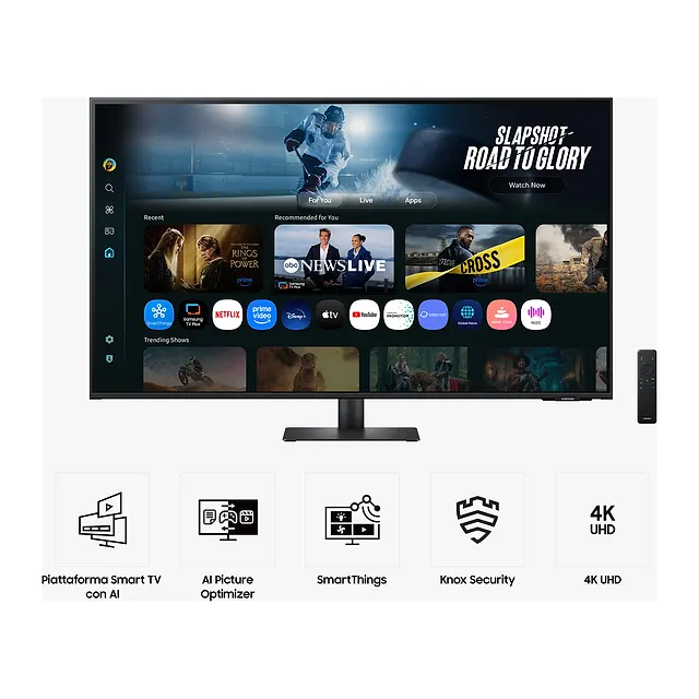Samsung Monitor Smart 43" M70F, vista 4