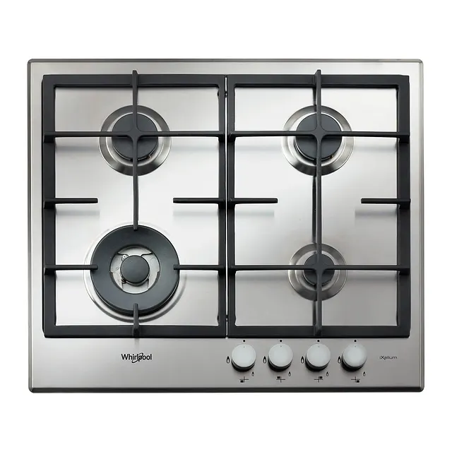 Whirlpool Piano cottura a gas 4 fuochi 60 cm GMR 6422/IXL, vista 3